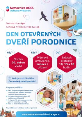 Den otevřených dveří porodnice Nemocnice AGEL Ostrava-Vítkovice přivítá budoucí maminky i tatínky